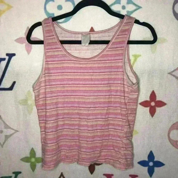 Pink Stripe Tank Top - Picture 1 of 2